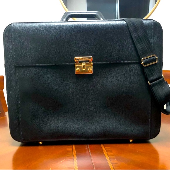 Ferragamo leather briefcase/overnight bag